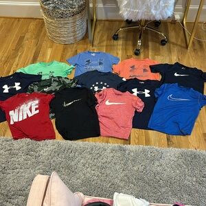 nike and under armor boys shirts